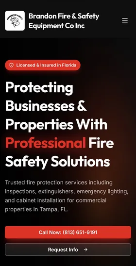 Brandon Fire & Safety mobile website
